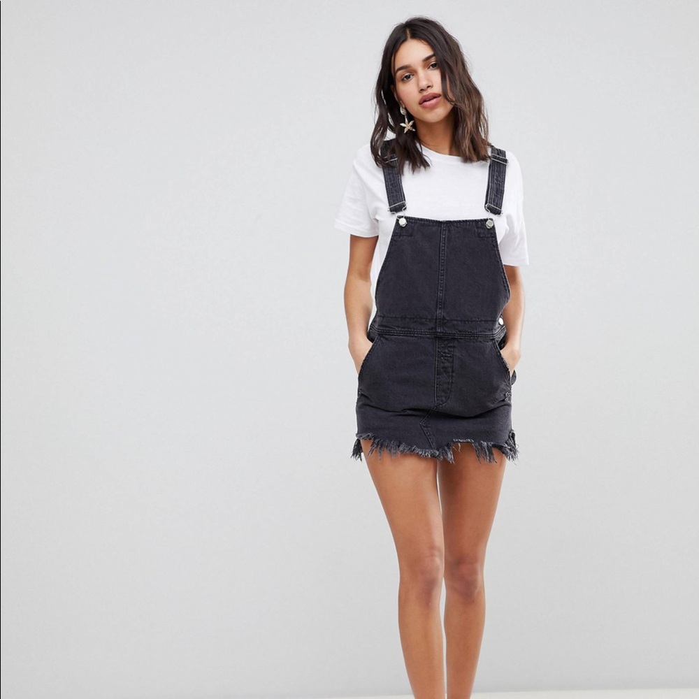 Free People black overall dress- never worn! NWT